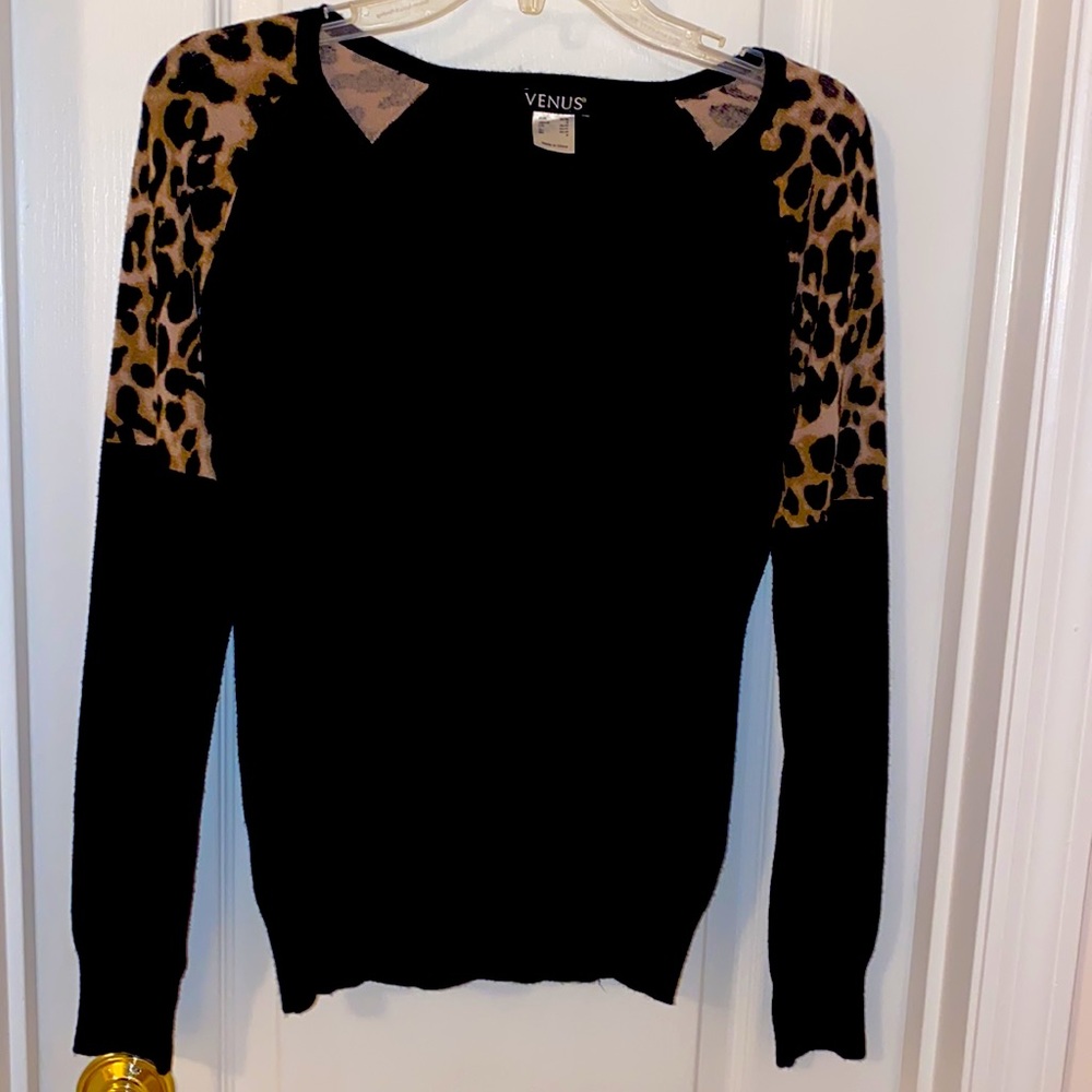 Venus Sweater Size Small, Mesh Semi Sheer Shoulders. Tastefully Hot EUC